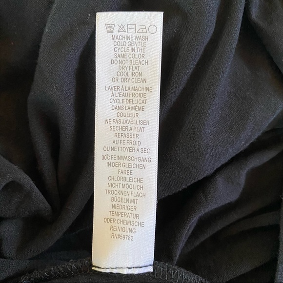 Talbots size X black blouse with short tie sleeves and scoop neck - Picture 8 of 8